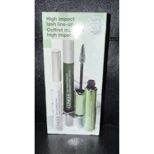 Clinique 3 Mascara Set Full Size High Impact Black High-Fi Lash Building Primer